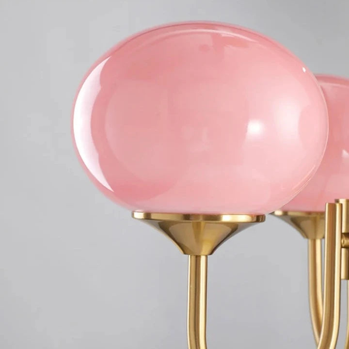 Lea Chandelier - Pink & Gold