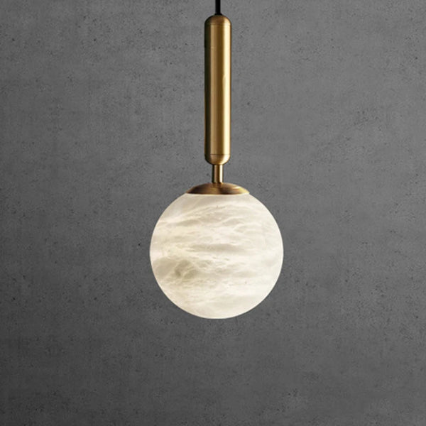 Mia - Pendant - Alabaster & Gold