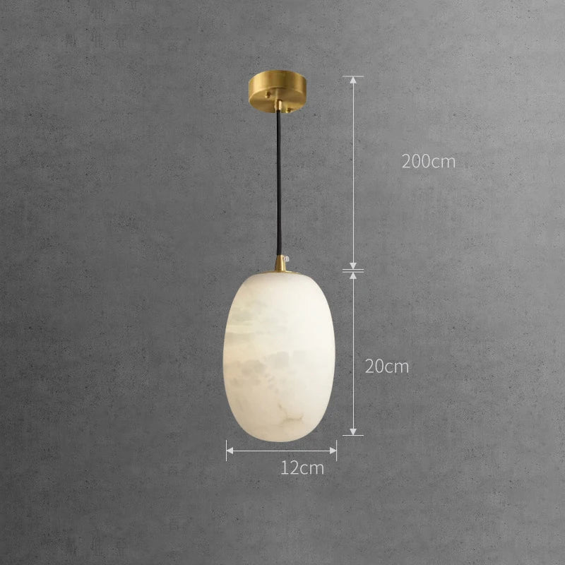 Francesco - Pendant - Alabaster & Gold