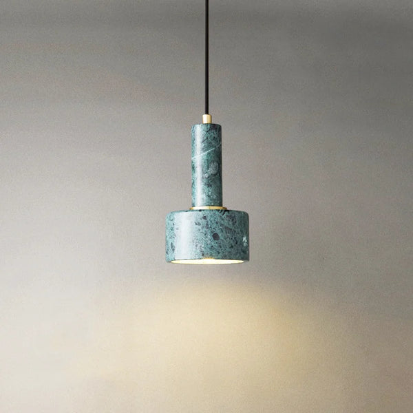 Nicola - Pendant - Green Marble & Gold