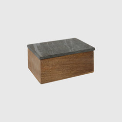 Sabine - Large Jewellery Box - Grey Marble & Wood