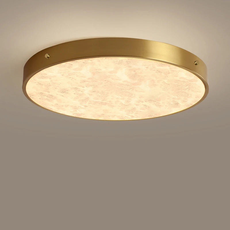 Carlo Flush Mount - Alabaster & Gold