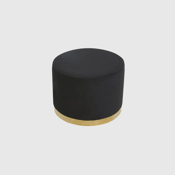 Sanna - Round Stool - Black & Gold