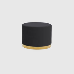 Sanna - Round Stool - Black & Gold