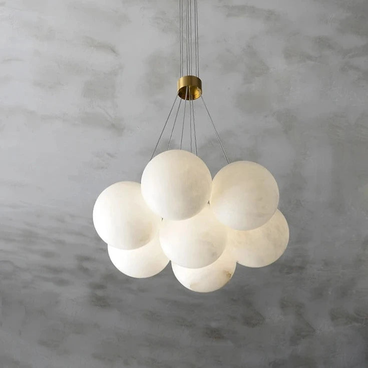 Paolo - Chandelier - Alabaster & Gold