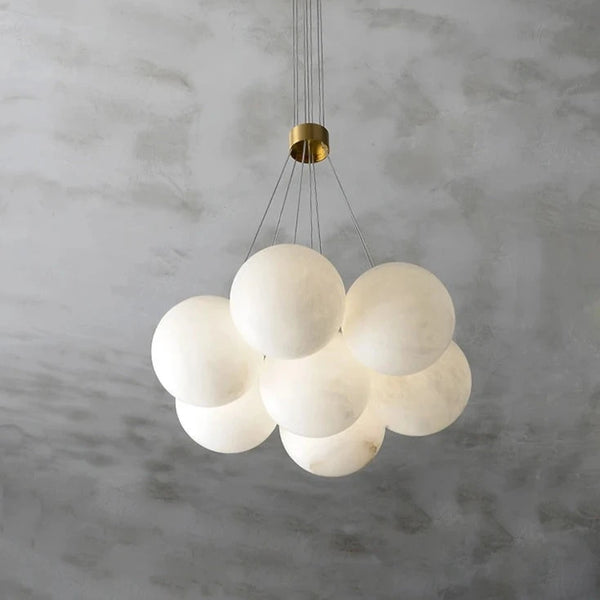 Paolo Chandelier - Alabaster & Gold