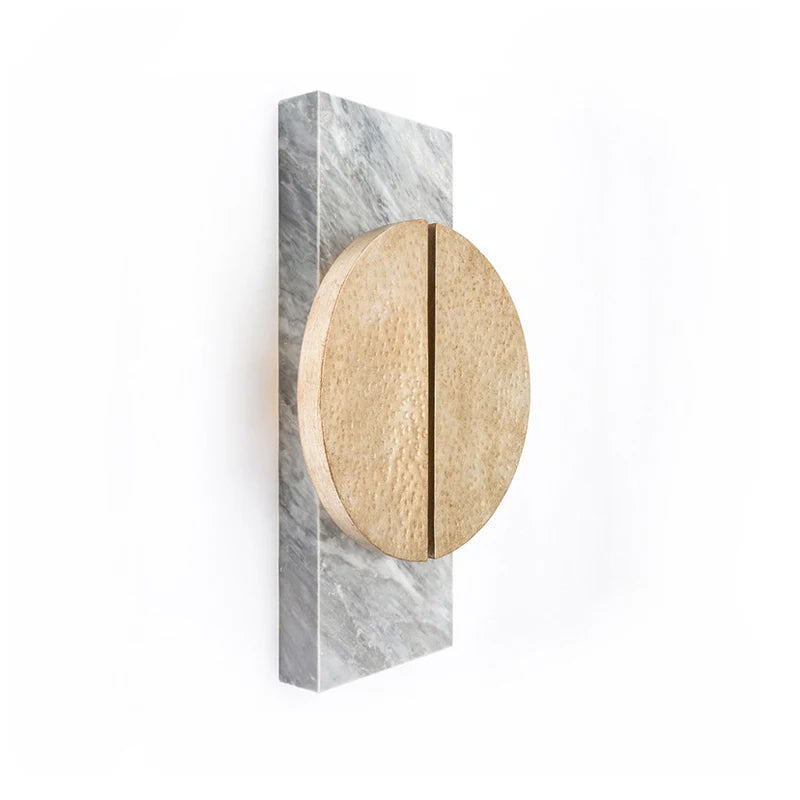 Marco Wall Light - Grey Marble & Gold