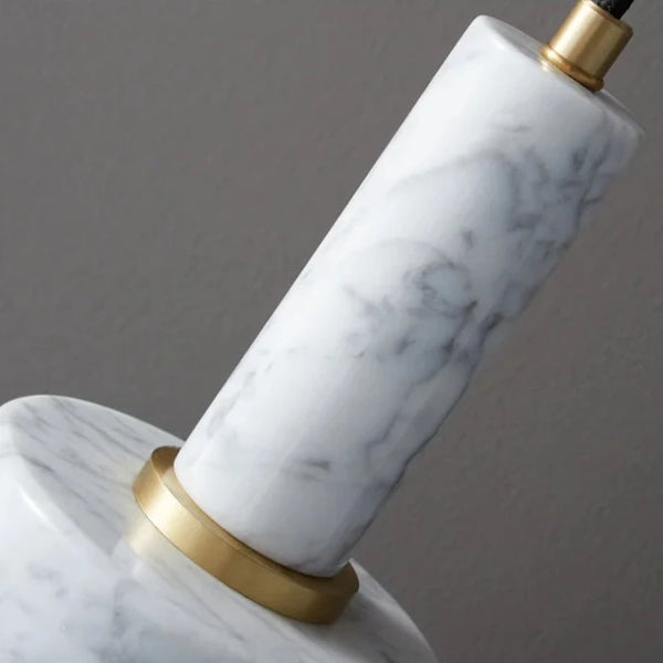 Nicola - Pendant - White Marble & Gold