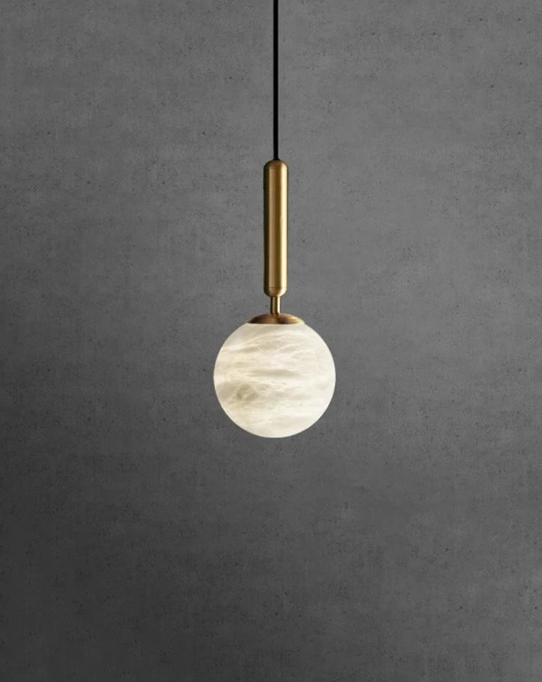 Mia - Pendant - Alabaster & Gold