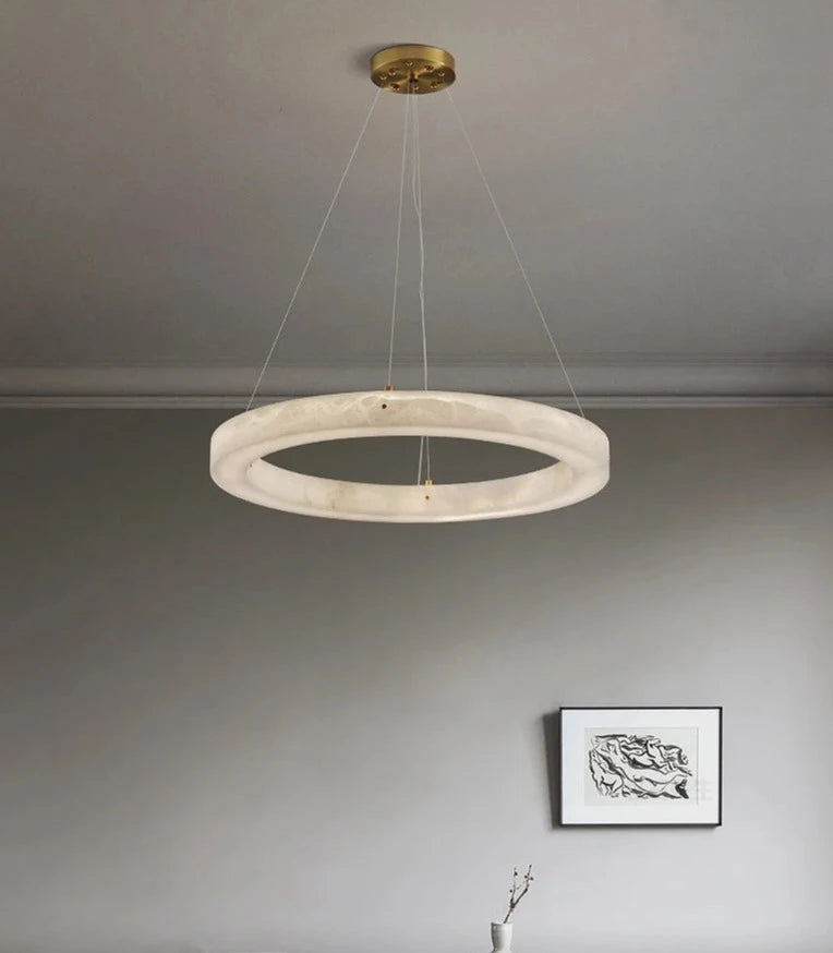 Alessandro - Chandelier - Alabaster & Gold