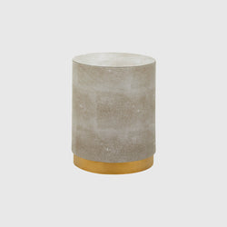 Sebastian - Round Stool - Gold & Natural Shagreen