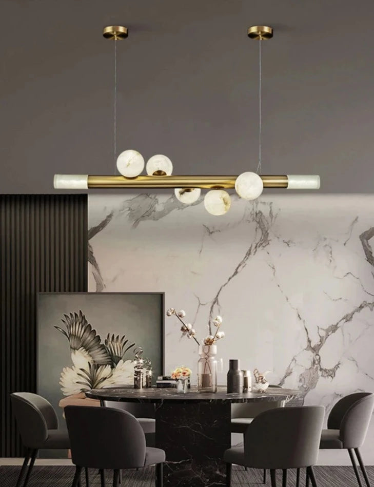 Giorgio Chandelier - Alabaster & Gold