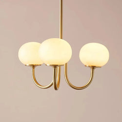 Lea Chandelier - Cream & Gold