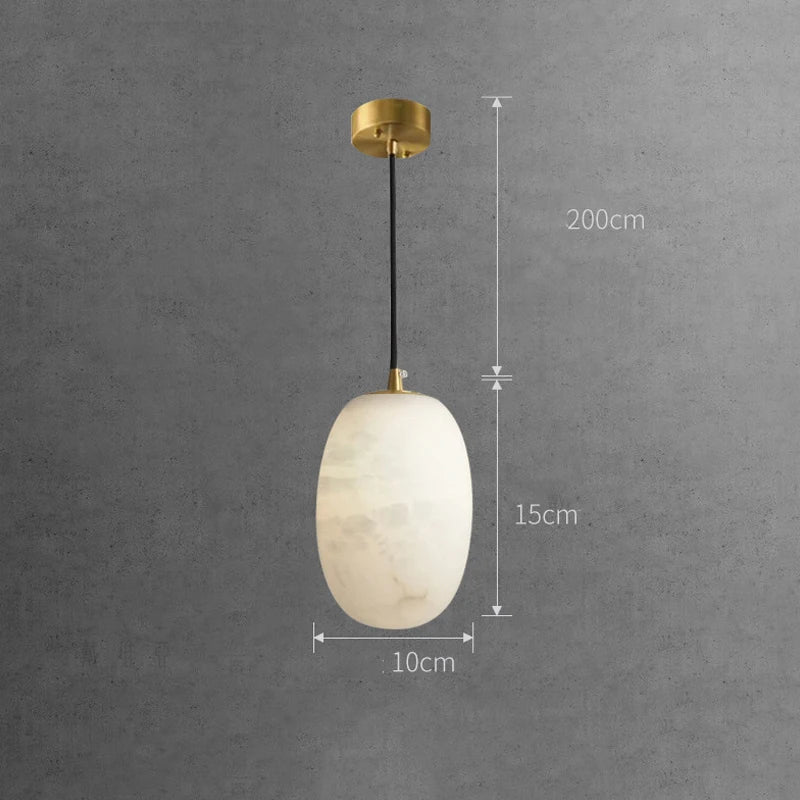 Francesco - Pendant - Alabaster & Gold