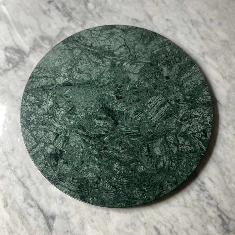 Penelope - Green Marble Round Tray - Large