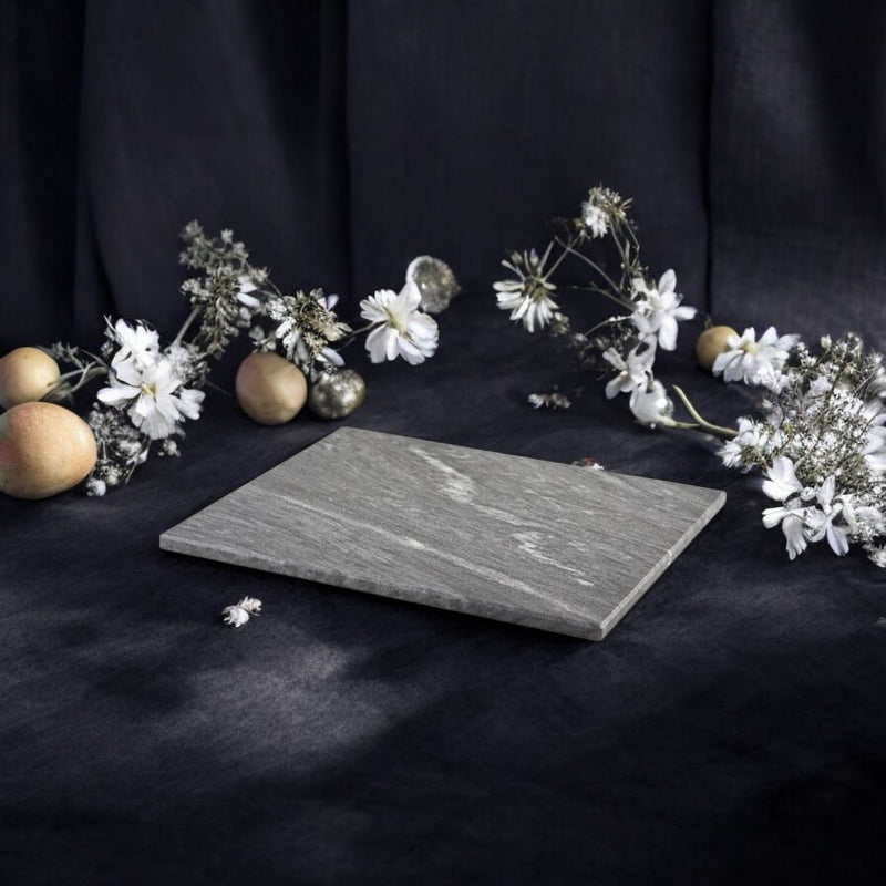 Sofia - Grey Marble Rectangular Tray - Large