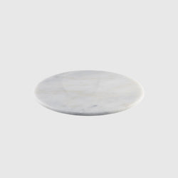 Bianca - White Marble Round Tray - Large