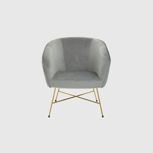 Soren - Armchair - Grey Velvet