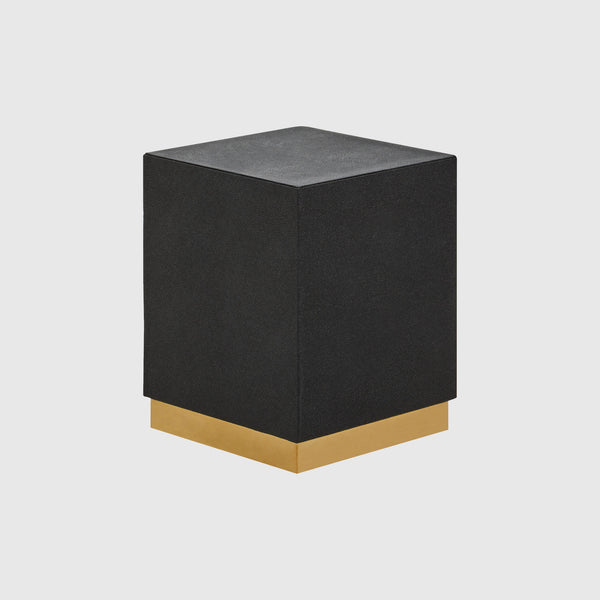 Savannah - Square Stool - Black Shagreen