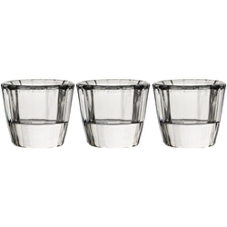 Yule Tealight holder - Clear - Set of 3 - Munde Home